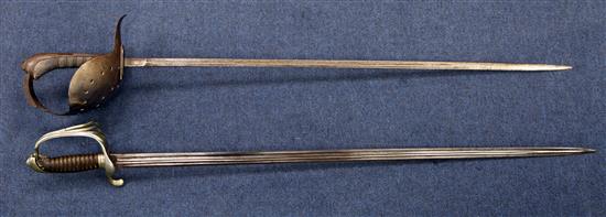 19th Century French cavalry sword & another sword(-)